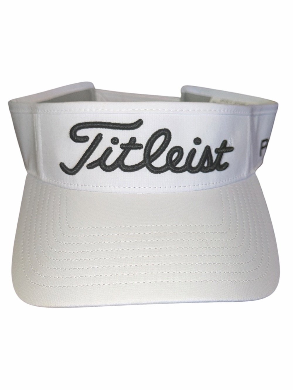 Titleist White Visor with Black Script Logo